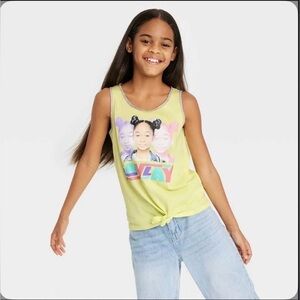 Girls' Small Nickelodeon That Girl Lay Lay Tie-Front Tank Top - Lime Green